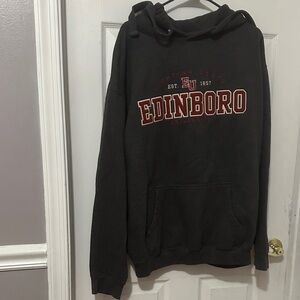 Edinboro University Black Hoodie Size Large